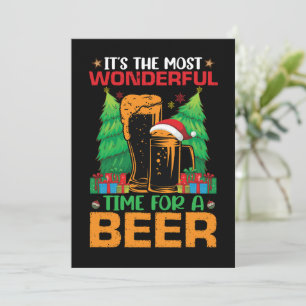 Its The Most Wonderful Time For A Beer Santa  Invitation