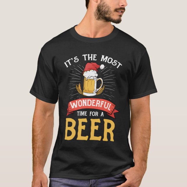 Its the most Wonderful time of a Beer fun pun vint T-Shirt (Front)