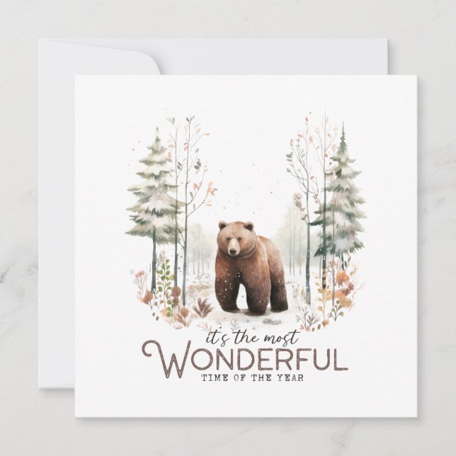It's the Most Wonderful Time of the Year, Bear Holiday Card (Front)