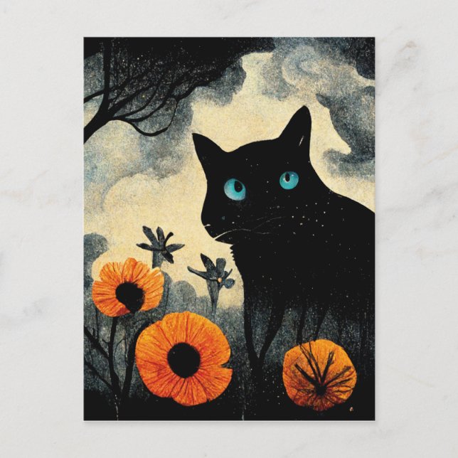 Its the most wonderful time of the year black cat postcard (Front)