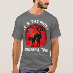 Its The Most Wonderful Time Of the Year Black Cat T-Shirt
