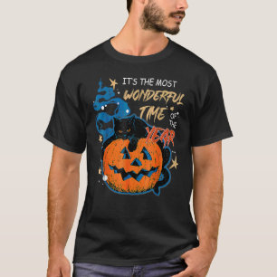 It's The Most Wonderful Time Of The Year Black Cat T-Shirt