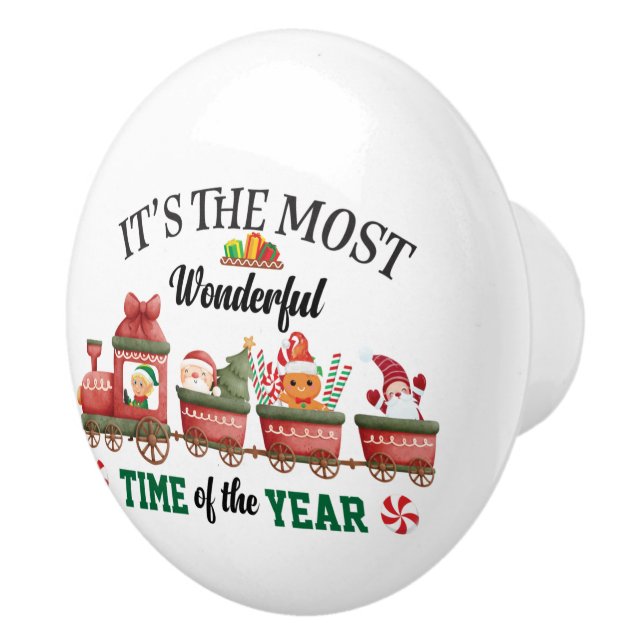 It's The Most Wonderful Time Of The Year Ceramic Knob (Right)