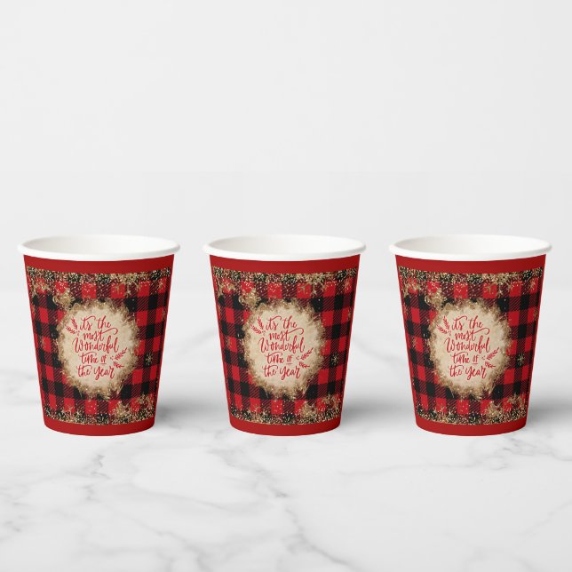 It's the most wonderful time of the year Christmas Paper Cups (Multi)