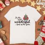 It's the Most Wonderful Time of the Year Christmas T-Shirt<br><div class="desc">Modern typography Christmas design. **PLEASE READ BEFORE ORDERING** 1. If you make changes and the design is cropped or doesn't look right on the screen please use the Live Design Service to help you fix it. 2. Your order goes directly to the printers. What you see on the screen is...</div>