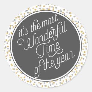 It's The Most Wonderful Time Of The Year Classic Round Sticker