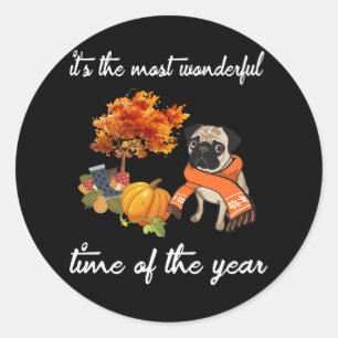 it's the most wonderful time of the year classic round sticker