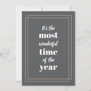 It's the most wonderful time of the year Deco Holiday Card