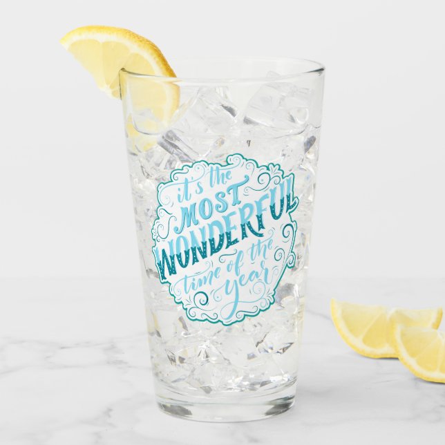 It's the Most Wonderful Time of the Year Glass (Front Ice)
