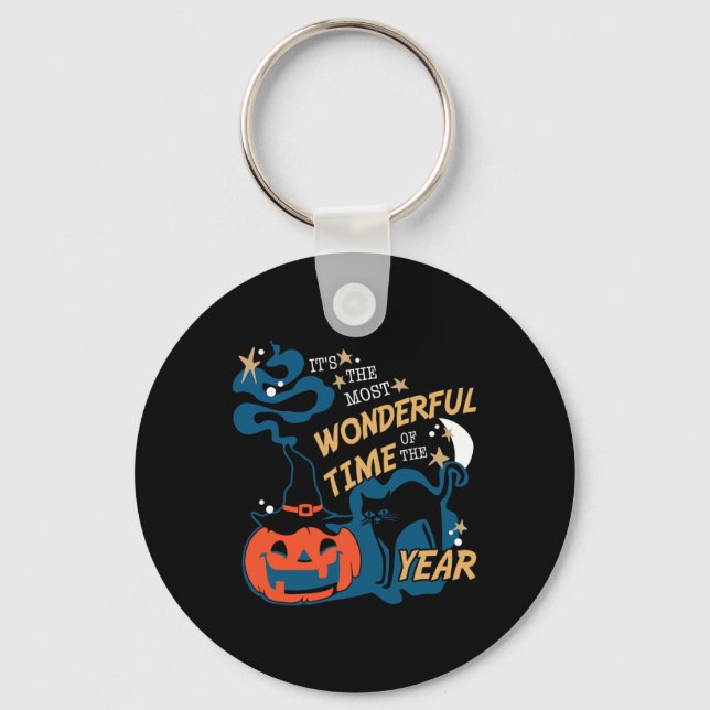 It's The Most Wonderful Time Of The Year Halloween Keychain (Front)