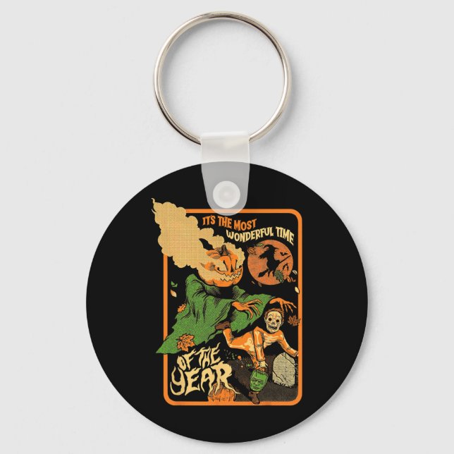 It's The Most Wonderful Time Of The Year Halloween Keychain (Front)