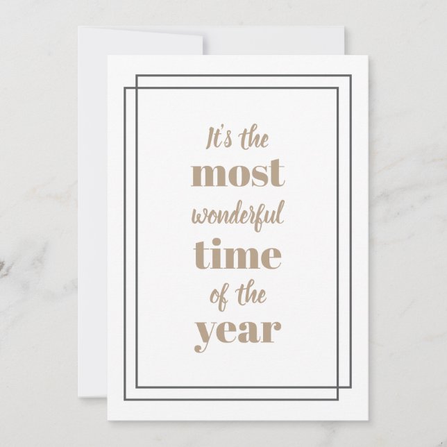 It's the most wonderful time of the year holiday card (Front)