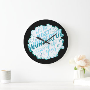 It's the Most Wonderful Time of the Year Large Clock