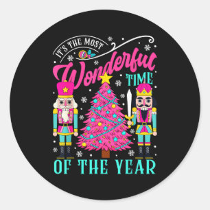 It's The Most Wonderful Time Of The Year Nk Nutcra Classic Round Sticker