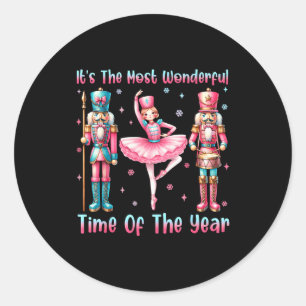 It's The Most Wonderful Time Of The Year Nutcracke Classic Round Sticker