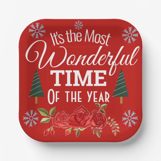 It's The Most Wonderful Time of the Year   Paper Plate (Front)