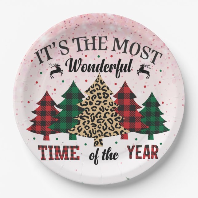 It's The Most Wonderful Time Of The Year Paper Plate (Front)