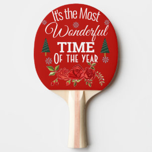 It's The Most Wonderful Time of the Year Ping Pong Paddle