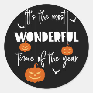 It's the Most Wonderful Time of the Year Pumpkin Classic Round Sticker