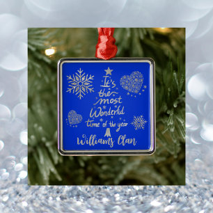 It's the most wonderful time of the year Silver Metal Ornament
