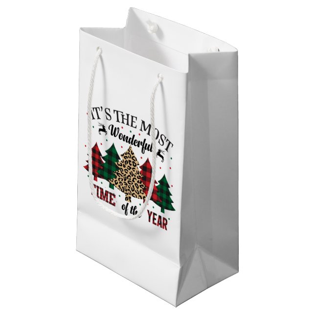 It's The Most Wonderful Time Of The Year Small Gift Bag (Front Angled)