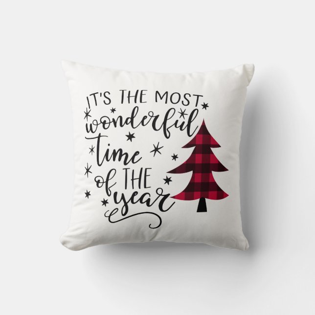 It's the most wonderful time of the year throw pillow (Front)