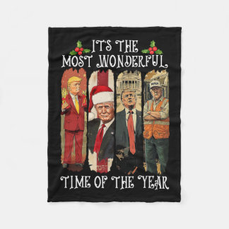 It's The Most Wonderful Time Of The Year Trump Chr Fleece Blanket