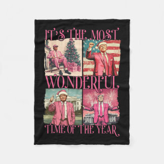 It's The Most Wonderful Time Of The Year Trump Chr Fleece Blanket