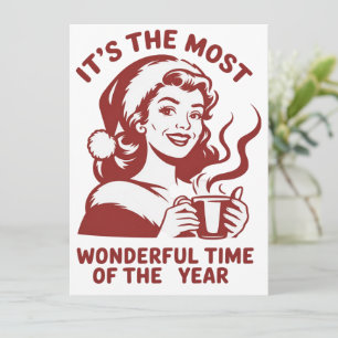 It's The Most Wonderful Time Snarky Christmas  Holiday Card