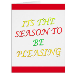 Its The pleasing season Christmas Logo mixed colou