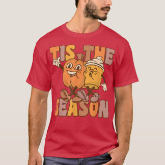 It's The Season Groovy Pumkin Coffee Vintage Hallo T-Shirt