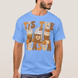 It's The Season Groovy Pumkin Coffee Vintage Hallo T-Shirt