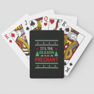 Its The Season To Be Pregnant Funny Christmas Playing Cards