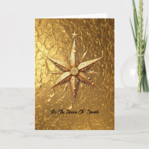 It's the season to sparkles, gold star card