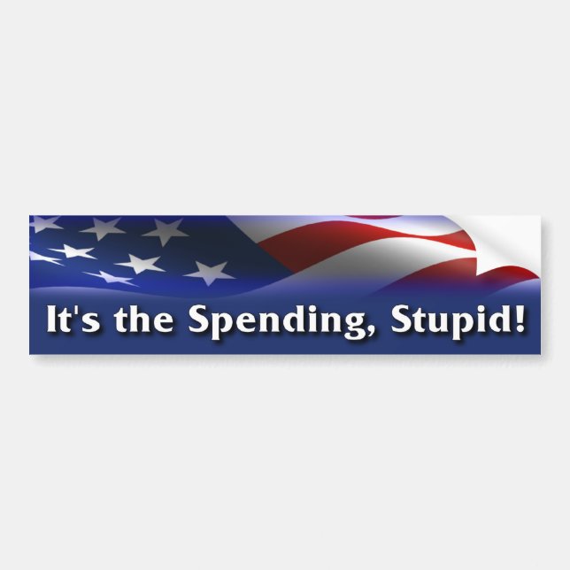 It's the spending, stupid! - Anti Obama Bumper Sticker (Front)