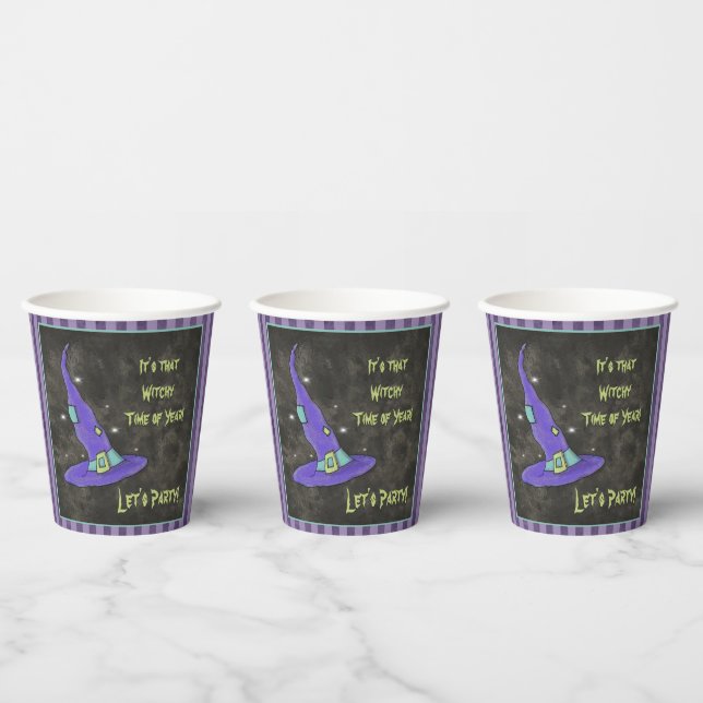 It's the Witching Time Of Year Halloween Paper Cups (Multi)