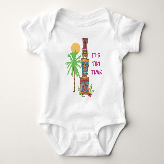 It's Tiki Time Baby Bodysuit (Front)