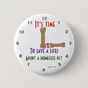 It's time 2 inch round button