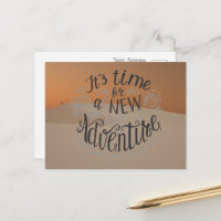It's Time for a New Adventure Postcard