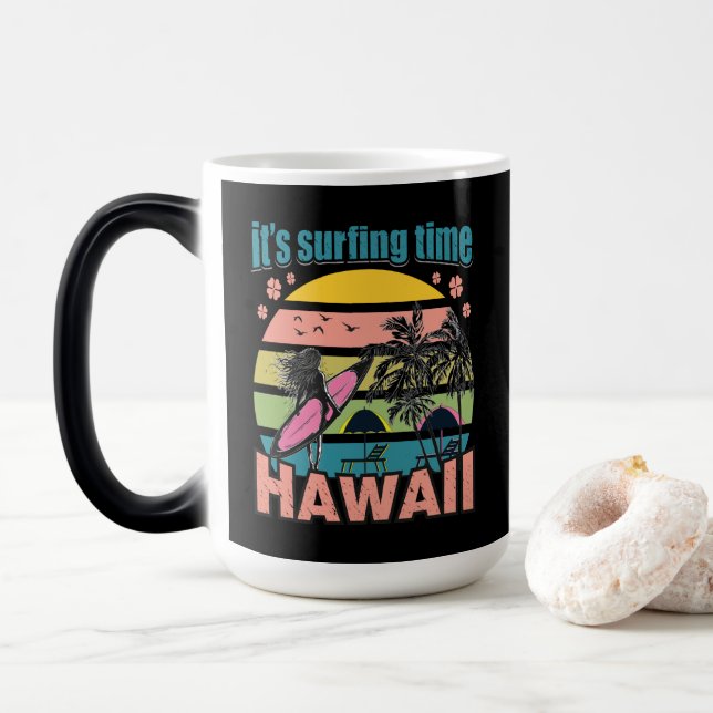 It's Time Surfing - Hawaii Magic Mug (With Donut)