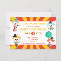 It's Time to Clown Around, Circus Birthday Party
