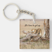 It's time to get up Lion photo with text