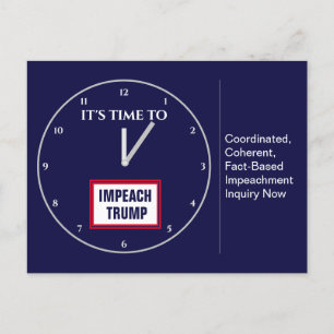 It's Time to Impeach Trump Congress Impeachment Postcard