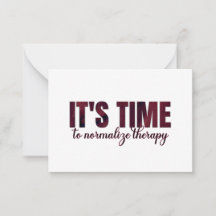 It's Time to Normalize Therapy