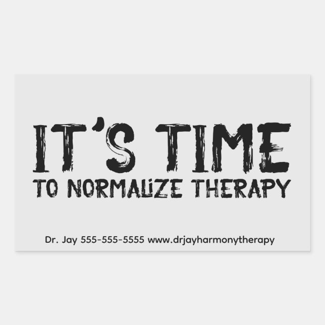 It's Time to Normalize Therapy Grunge Sticker (Front)