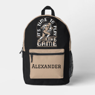 Its time to play the game football Personalized Printed Backpack