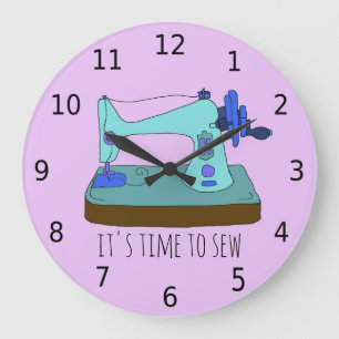 It's time to sew with numbers large clock