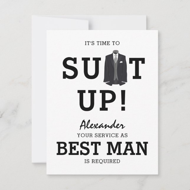 It's Time to Suit Up! | Will You Be? Invitation (Front)