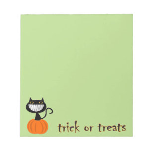 it's trick or treat time again! notepad