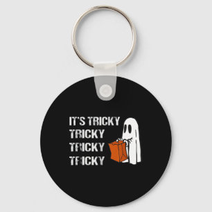 Its Tricky Ghost Boo Fun Halloween Mens   Keychain